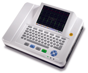 의학 심전도 12 채널 디지털 방식으로 휴대용 ECG EKG 심전도 기계